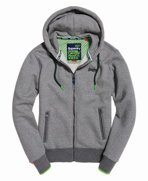 Superdry Orange Label Hyper Pop Cipzár Férfi Kapucnis Pulóver Szürke | HAYRD8571